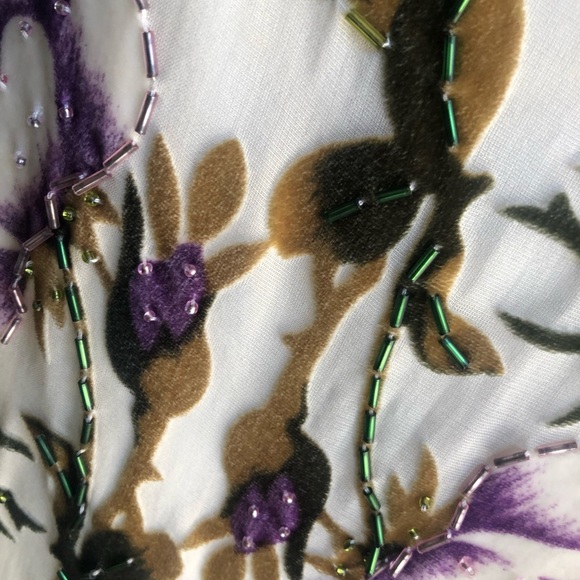 NWT Gatsby style top of beaded velvet and chiffon - Picture 4 of 8